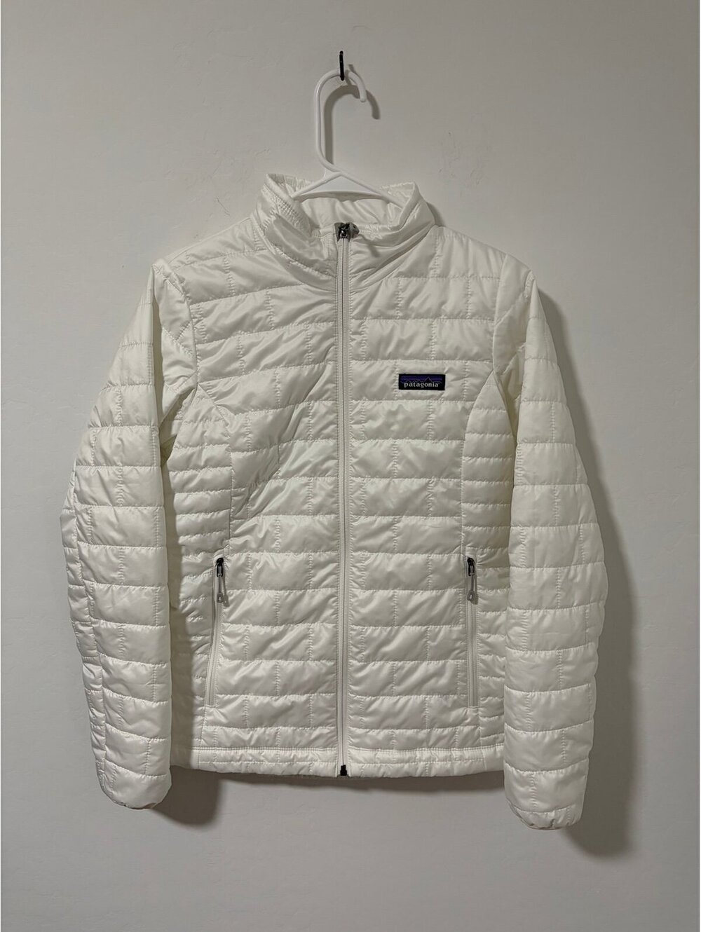 White Patagonia Nano Puffer Full Zip Puffer Jacket - Womens size XS